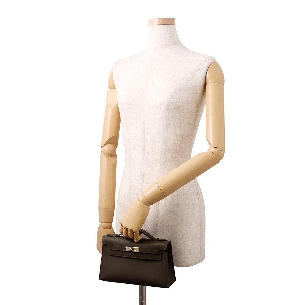 HERMES PochetteKelly Vertroden Swift Leather
