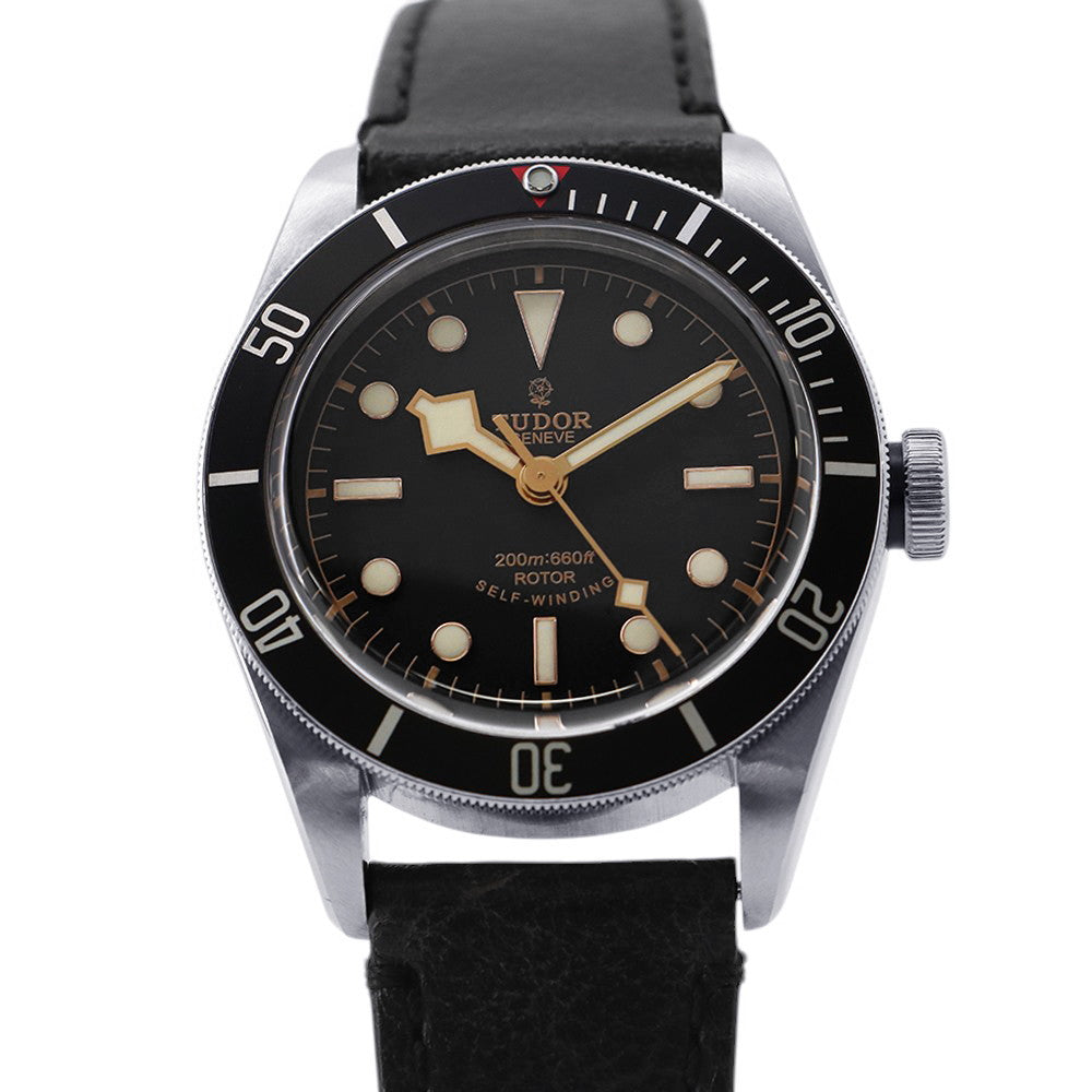 TUDOR Heritage Black Bay W41mm Stainless Steel Leather Black Dial79220N