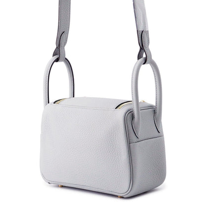 HERMES Lindy Blue Gacier Taurillon Clemence Size Mini