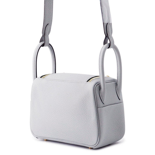 HERMES Lindy Blue Gacier Taurillon Clemence Size Mini