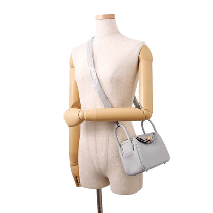 HERMES Lindy Blue Gacier Taurillon Clemence Size Mini