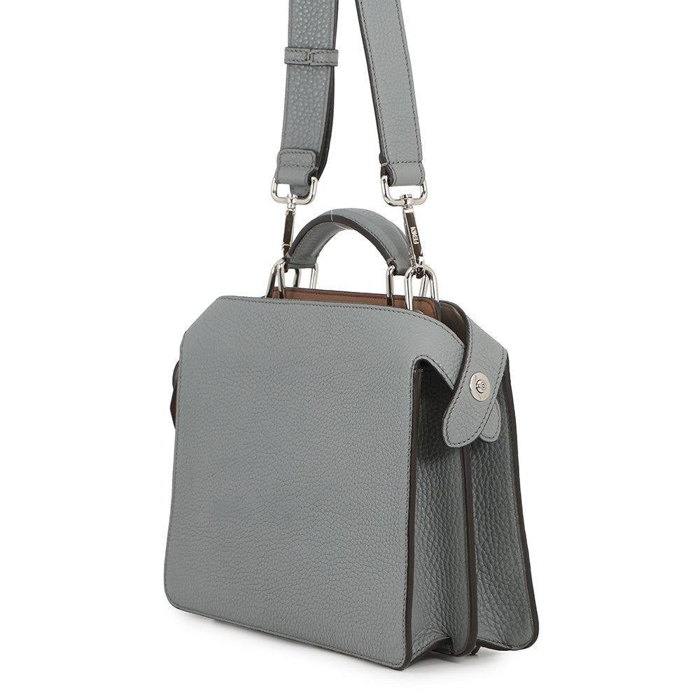 FENDI Peekaboo 2WAY Handbag Gray7VA530 Leather Size Small