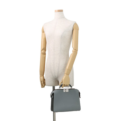 FENDI Peekaboo 2WAY Handbag Gray7VA530 Leather Size Small