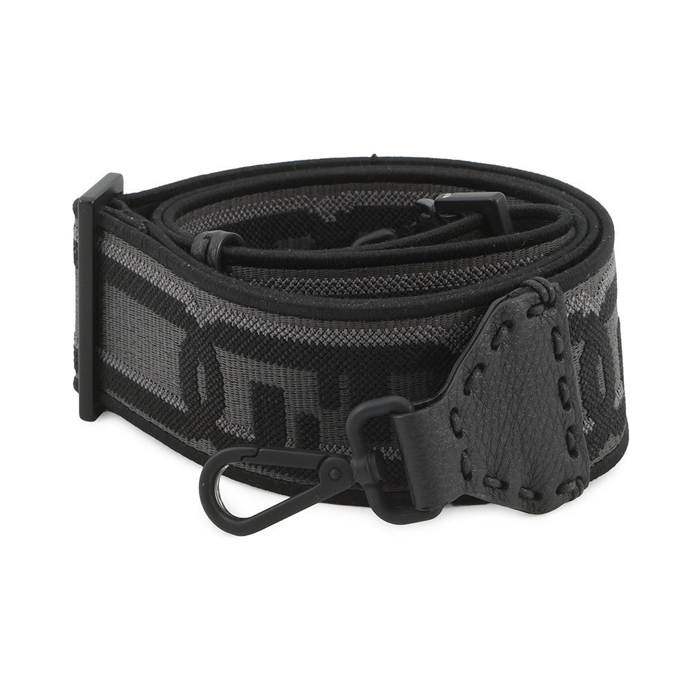 FENDI Strap You Black/Gray8AV444 Leather Canvas