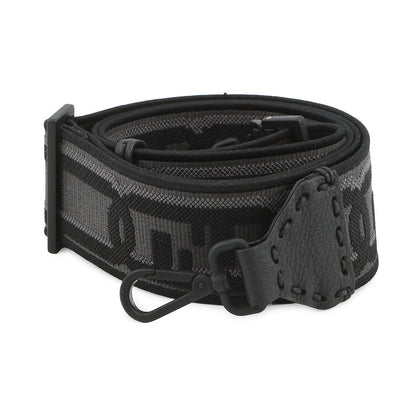FENDI Strap You Black/Gray8AV444 Leather Canvas