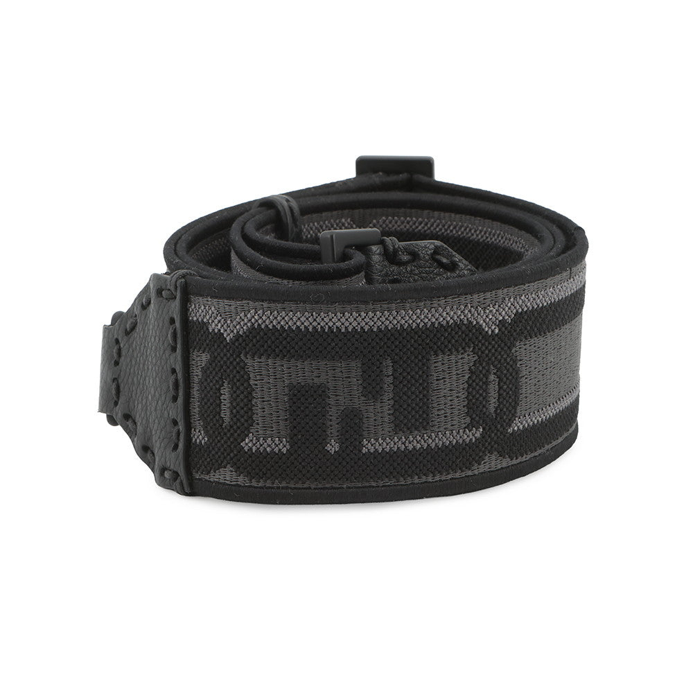 FENDI Strap You Black/Gray8AV444 Leather Canvas