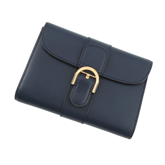 Delvaux Brillon Compact Wallet Tri-Fold night skyAB0493AAM0AZBDO Opera Calf Leather