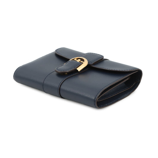 Delvaux Brillon Compact Wallet Tri-Fold night skyAB0493AAM0AZBDO Opera Calf Leather