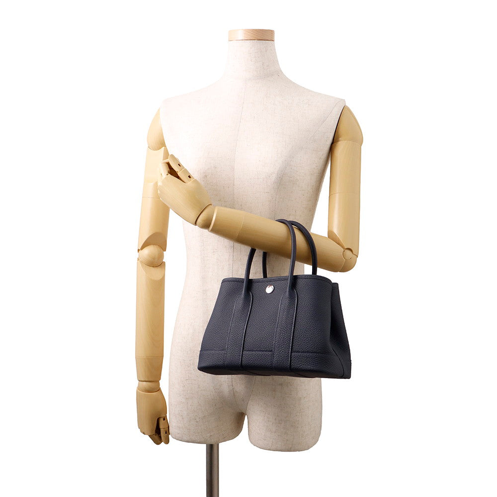 HERMES Neo Garden Blue Nuit Togo Leather Size 23