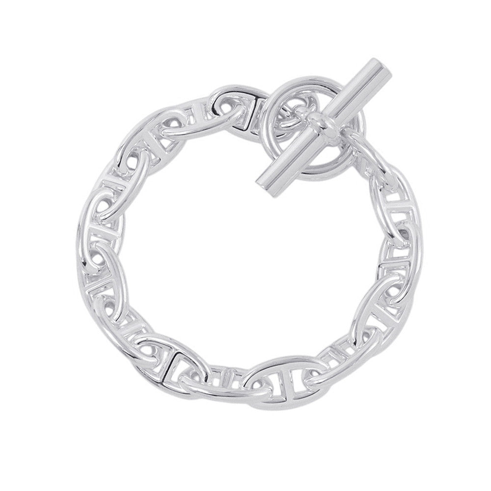 HERMES Chaine d'Ancre Bracelet 15 frames Size GM SV925
