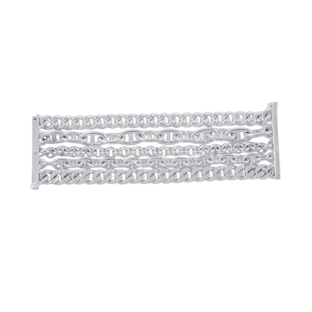 HERMES Chaine d'Ancre Multi Chain Bracelet Size 15 SV925