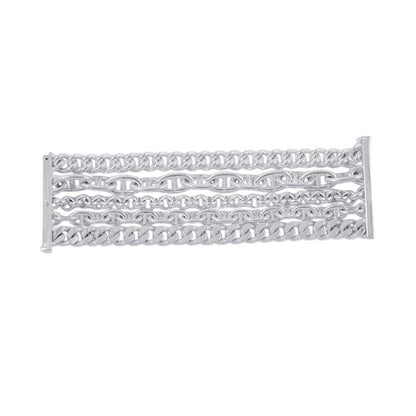 HERMES Chaine d'Ancre Multi Chain Bracelet Size 15 SV925