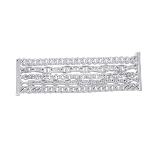 HERMES Chaine d'Ancre Multi Chain Bracelet Size 15 SV925