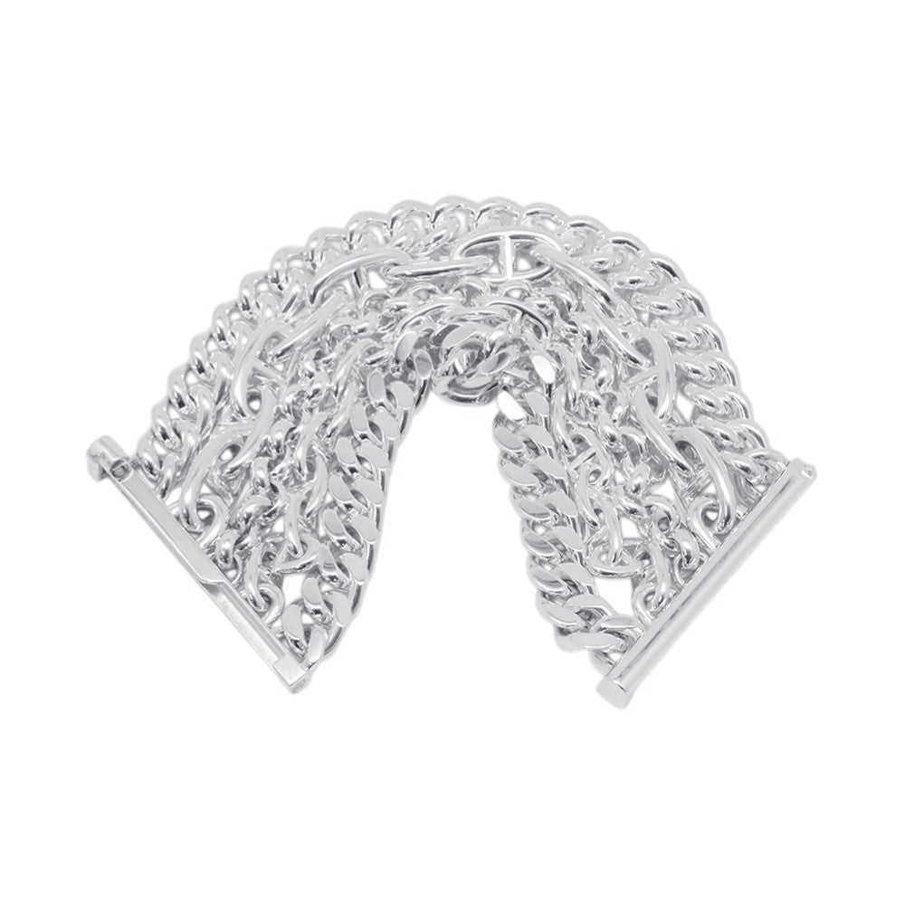 HERMES Chaine d'Ancre Multi Chain Bracelet Size 15 SV925
