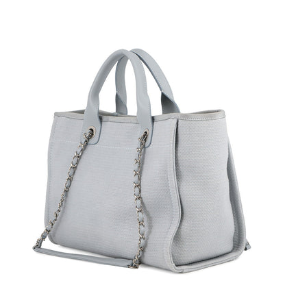 CHANEL Deauville Light BlueAS3257 Canvas Size Small