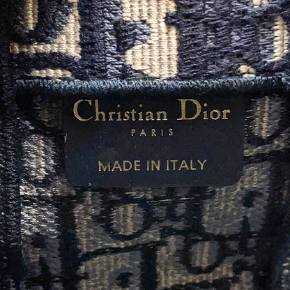 Dior Diorcamp Oblique Embroidery Shoulder Bag Navy/BeigeM1241ORIW_M928 Canvas Size Small
