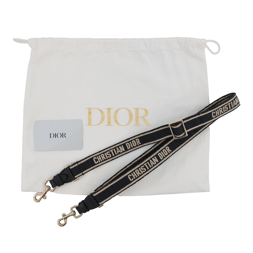 Dior Diorcamp Oblique Embroidery Shoulder Bag Navy/BeigeM1241ORIW_M928 Canvas Size Small