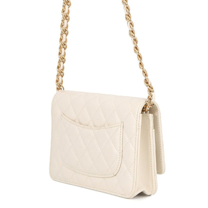 CHANEL Chain Wallet Double Chain WhiteAP4241 Lambskin