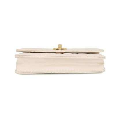 CHANEL Chain Wallet Double Chain WhiteAP4241 Lambskin