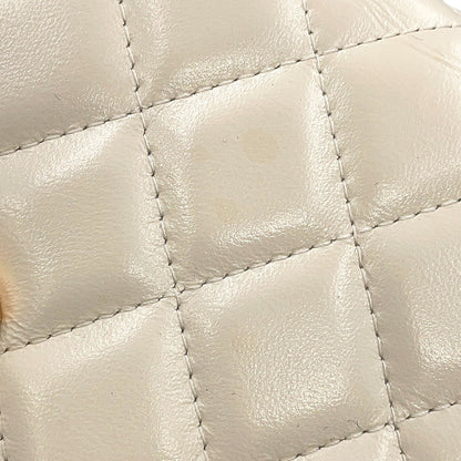 CHANEL Chain Wallet Double Chain WhiteAP4241 Lambskin