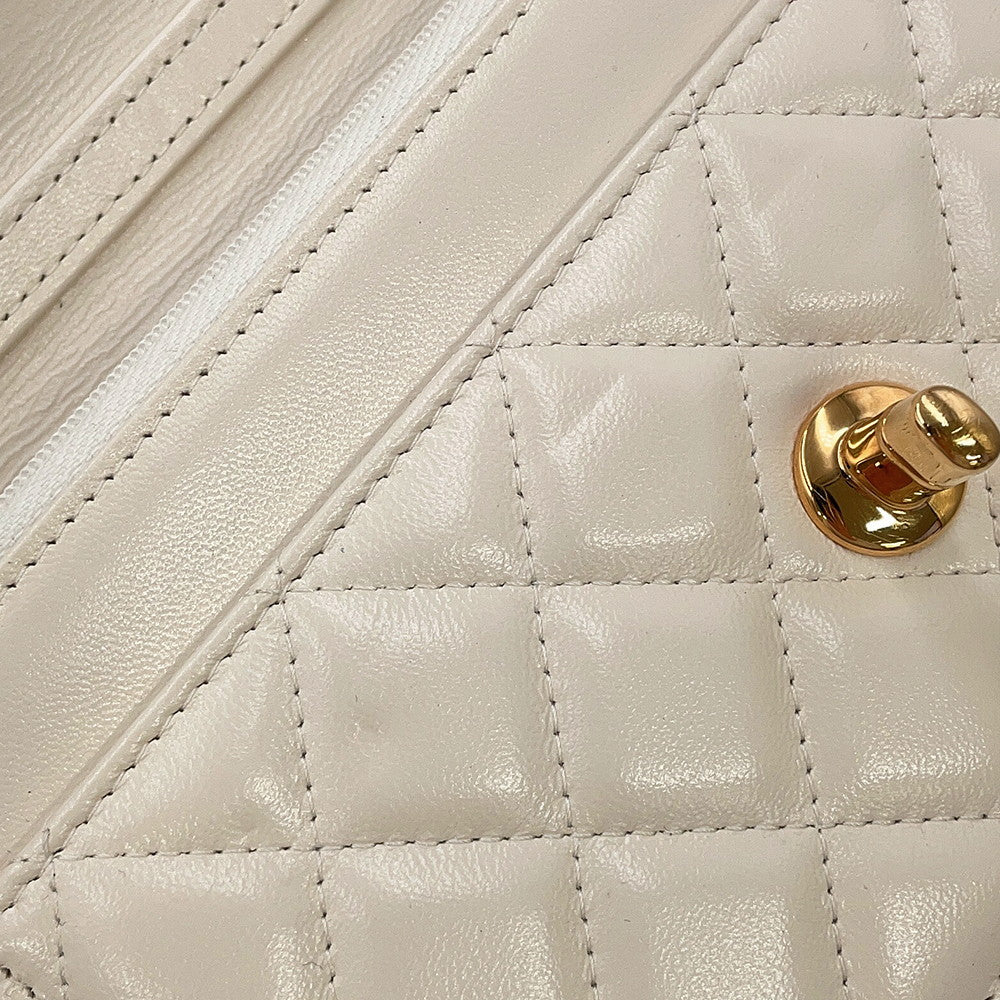 CHANEL Chain Wallet Double Chain WhiteAP4241 Lambskin