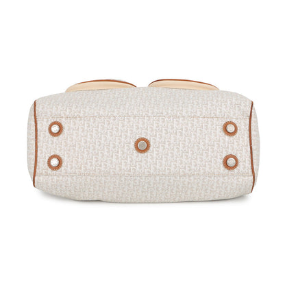 Dior Trotter Street Chic Shoulder Bag Beige Canvas Leather