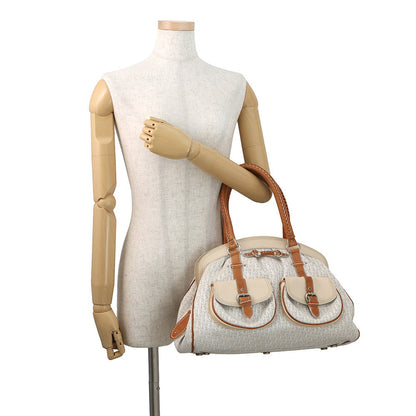 Dior Trotter Street Chic Shoulder Bag Beige Canvas Leather