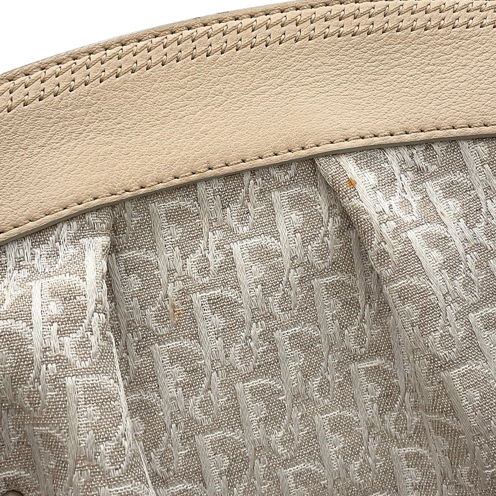 Dior Trotter Street Chic Shoulder Bag Beige Canvas Leather