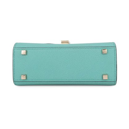 Valextra Valextra Izide Blue OceanoWBES0022028LOC99 Leather Size micro