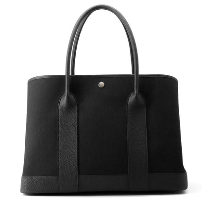 HERMES Neo Garden Black Toile Military Negonda Leather Size 41
