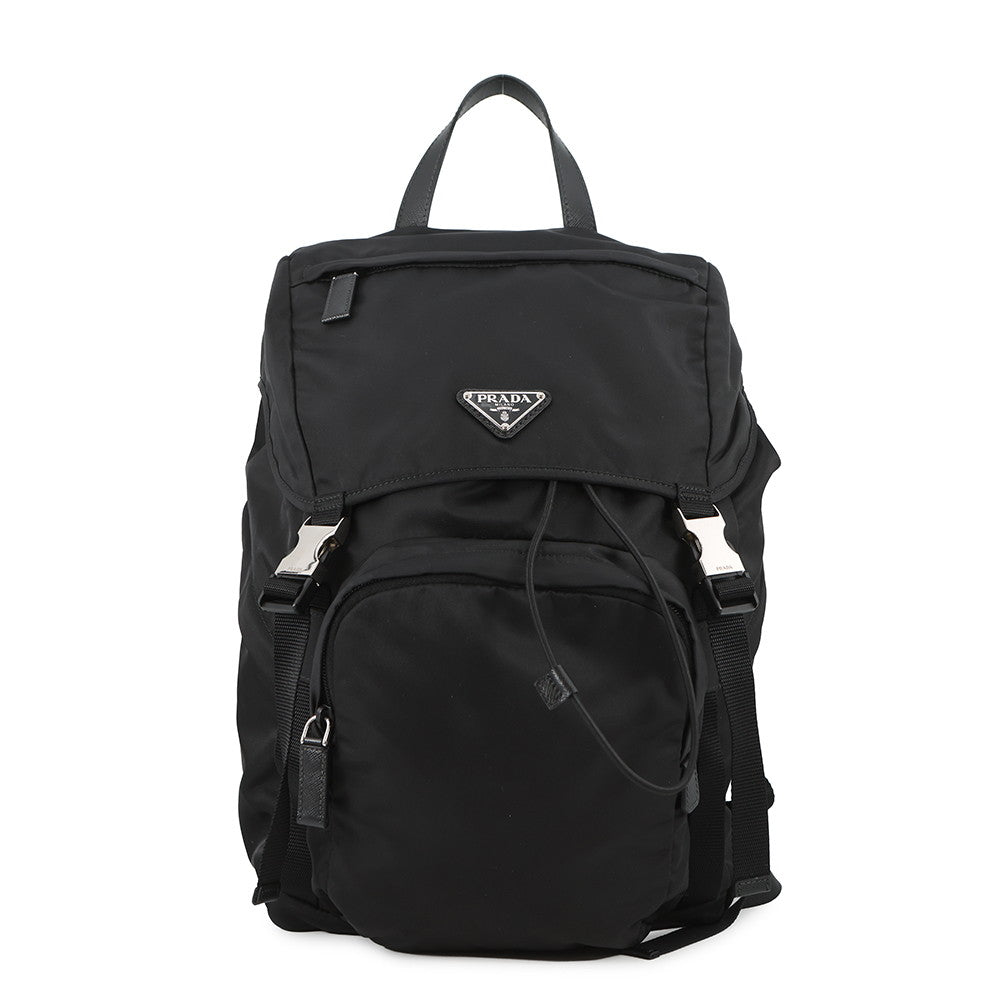 PRADA Re-Nylon Backpack Black Nylon Leather