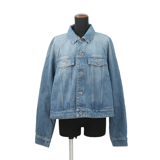 LOEWE Anagram Trapeze Denim Jacket Size 40 Denim BlueS359Y50X95 Cotton100%