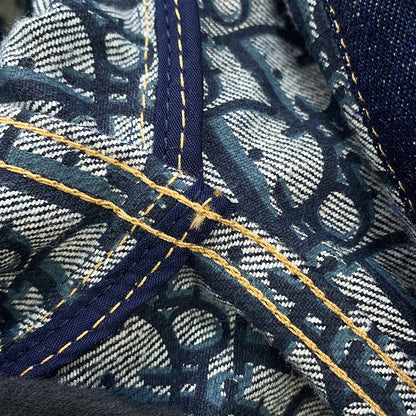 Dior Oblique Oversized Denim Jacket Size 40 Blue442V34A3161_X5461 Cotton100%