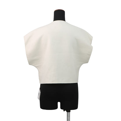 HERMES Short-sleeved bolero Size 34 Blanc Naturel Cashmere100%