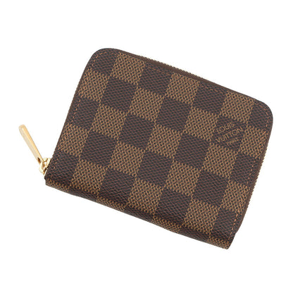 LOUIS VUITTON Zippy Coin Purse BrownN63070 Damier Ebene Canvas