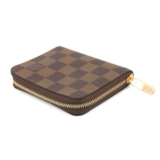 LOUIS VUITTON Zippy Coin Purse BrownN63070 Damier Ebene Canvas