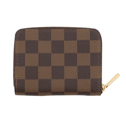 LOUIS VUITTON Zippy Coin Purse BrownN63070 Damier Ebene Canvas