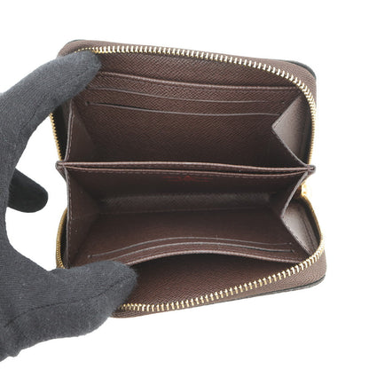 LOUIS VUITTON Zippy Coin Purse BrownN63070 Damier Ebene Canvas