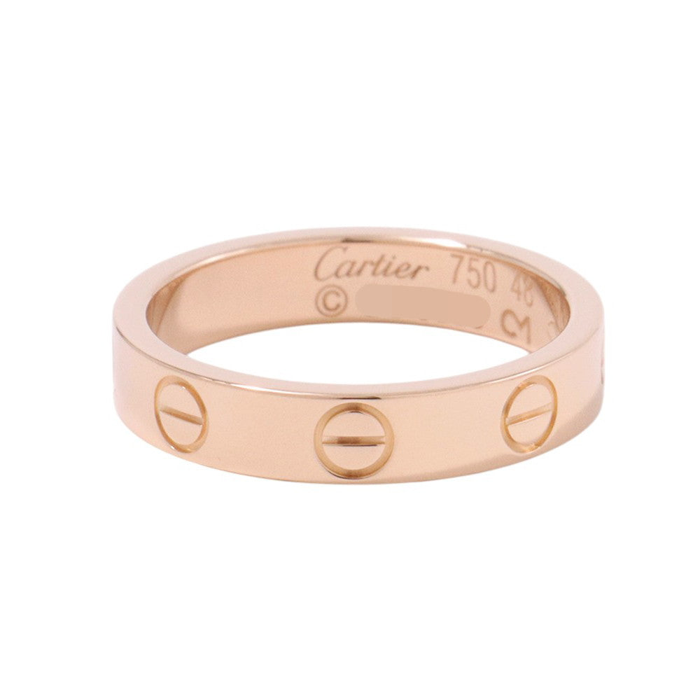 CARTIER Mini Love Ring Size Small/48/#8B4085200 18K Pink Gold