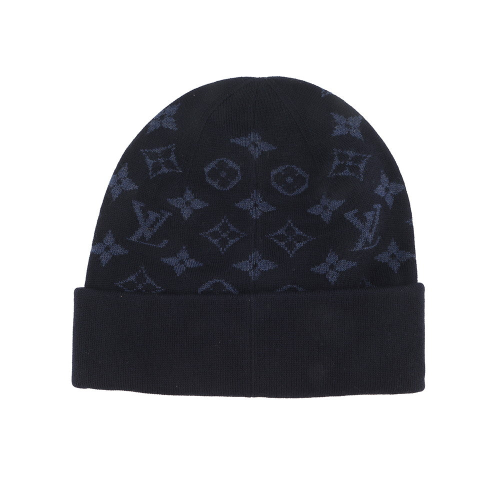 LOUIS VUITTON Bonnet LV Varsity Knit Hat Size S Navy/White/RedM77955 Wool 100%