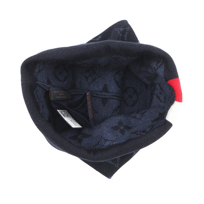 LOUIS VUITTON Bonnet LV Varsity Knit Hat Size S Navy/White/RedM77955 Wool 100%