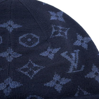 LOUIS VUITTON Bonnet LV Varsity Knit Hat Size S Navy/White/RedM77955 Wool 100%