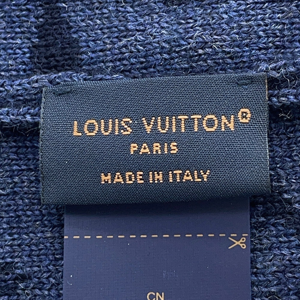 LOUIS VUITTON Bonnet LV Varsity Knit Hat Size S Navy/White/RedM77955 Wool 100%