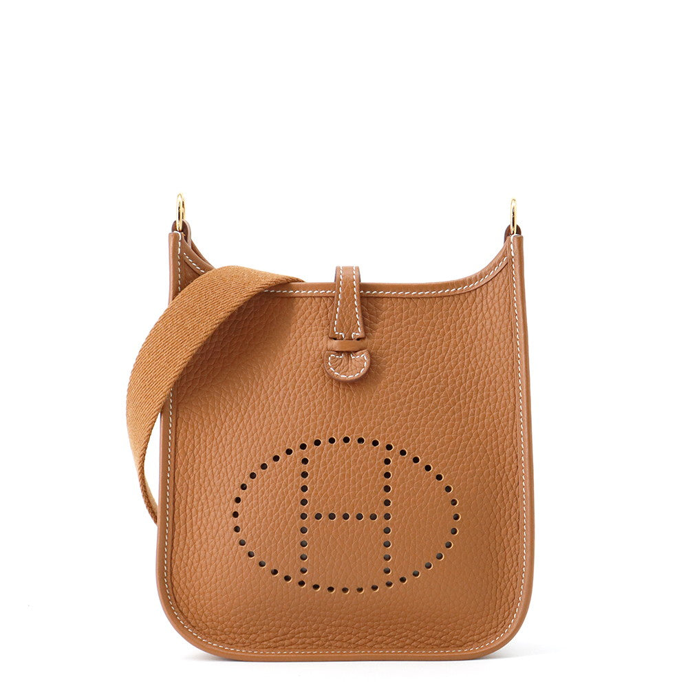 HERMES Evelyne Long Gold Taurillon Clemence Size TPM
