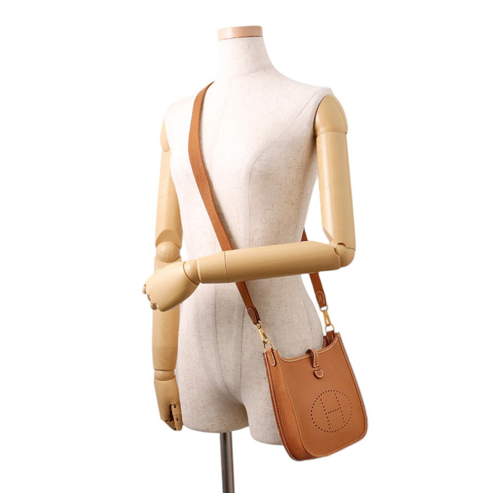 HERMES Evelyne Long Gold Taurillon Clemence Size TPM