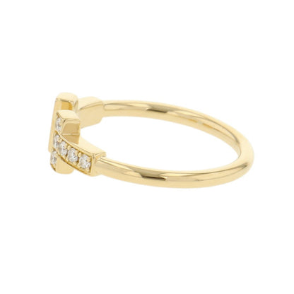 TIFFANY&Co. T Wire Diamond Ring Size Approximately No. 960147091 18K Yellow Gold