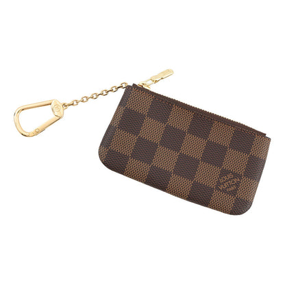 LOUIS VUITTON Card Key Case Pochette Cles BrownN62658 Damier Ebene Canvas