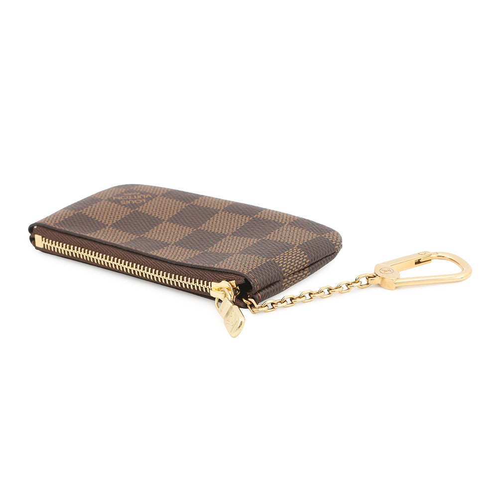 LOUIS VUITTON Card Key Case Pochette Cles BrownN62658 Damier Ebene Canvas
