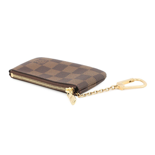 LOUIS VUITTON Card Key Case Pochette Cles BrownN62658 Damier Ebene Canvas