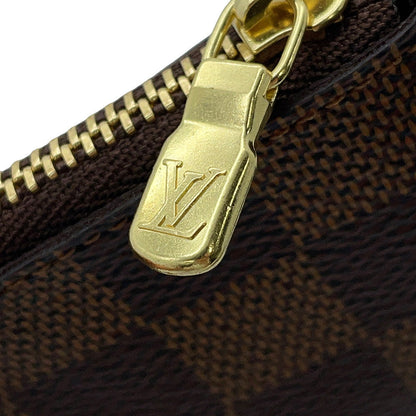 LOUIS VUITTON Card Key Case Pochette Cles BrownN62658 Damier Ebene Canvas